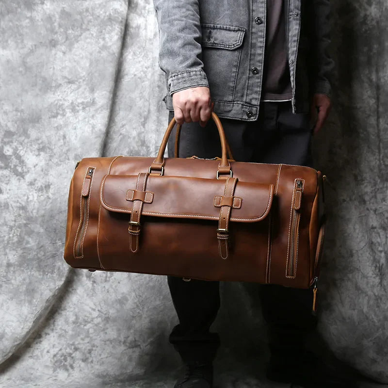 MONTRAVE Vintage Leather Duffel — product view