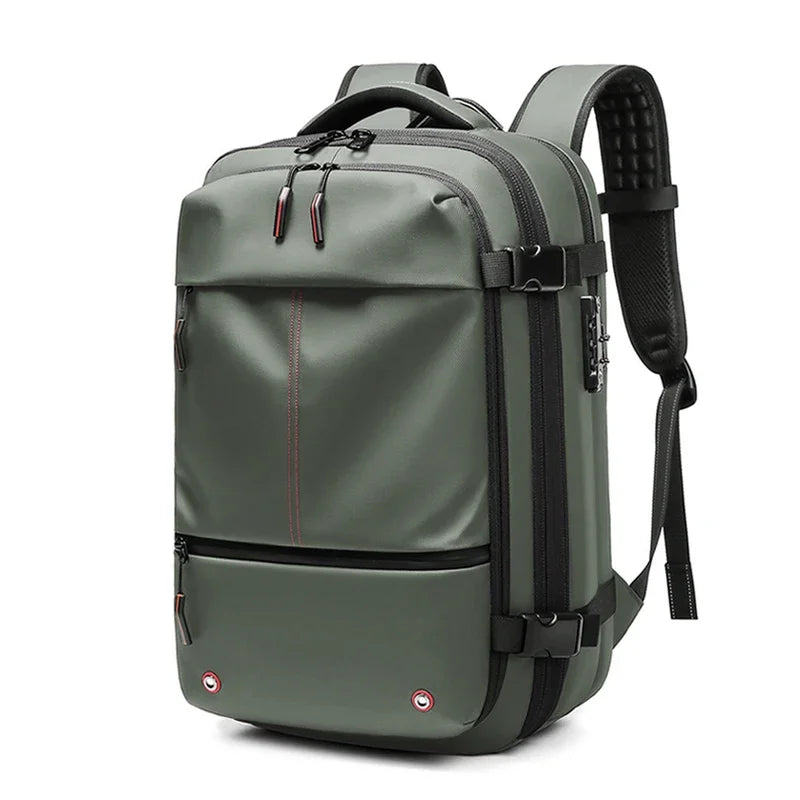 MONTRAVE Compression Travel Backpack — 17" Laptop, Extended Capacity
