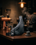 MONTRAVE Mini Sling Bag — editorial campaign photo