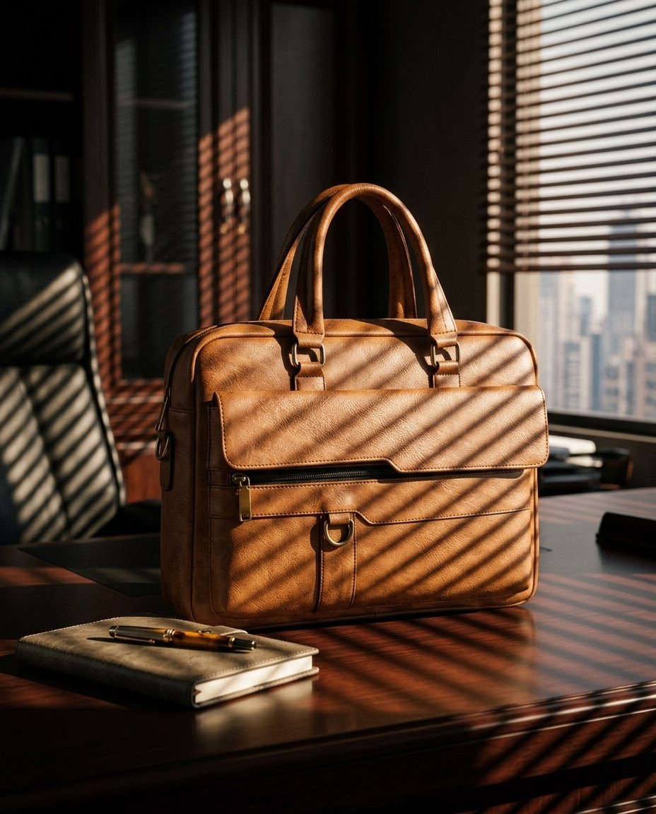 MONTRAVE Multi-Pocket Briefcase — editorial campaign photo