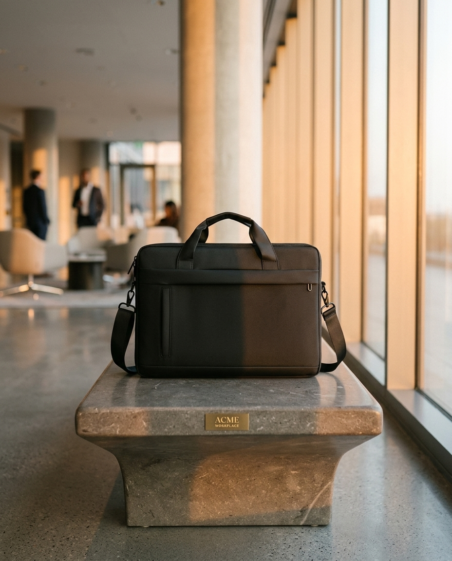 MONTRAVE Laptop Tote — editorial campaign photo
