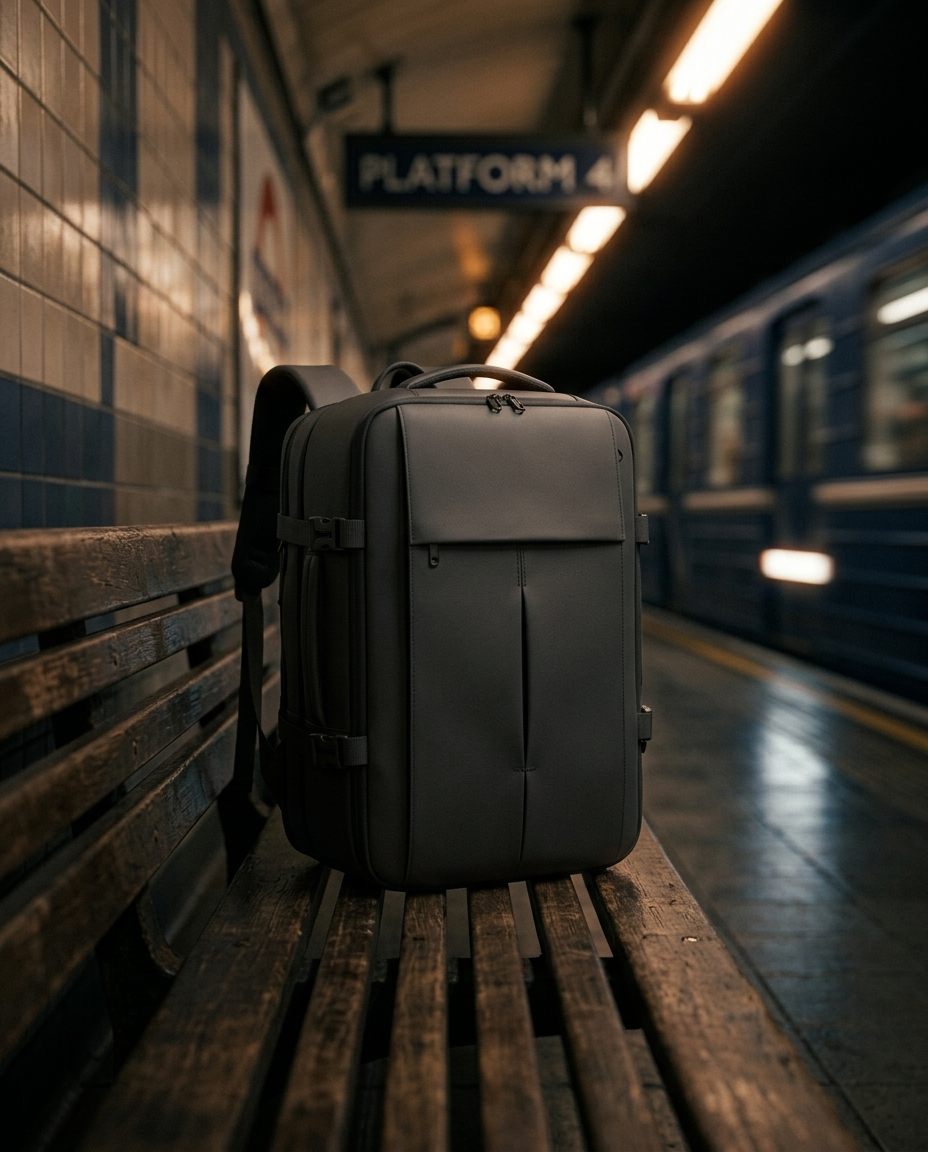 MONTRAVE Commuter Backpack — editorial campaign photo