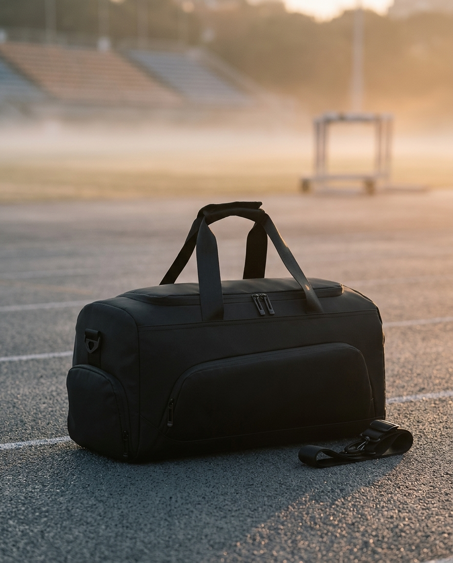 MONTRAVE Active Duffel — editorial campaign photo